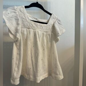 Carters White Top with colorful speckles